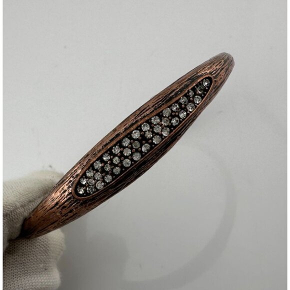 Women's Rhinestone Copper Bangle Bracelet - Picture 4 of 16